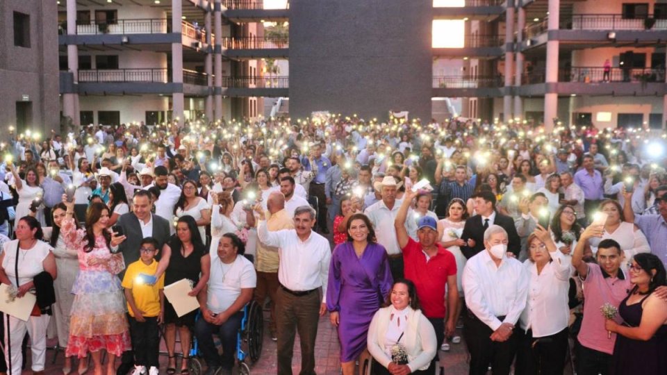Mil 661 parejas unen sus vidas en jornadas de matrimonios colectivos del Gobierno de Sonora